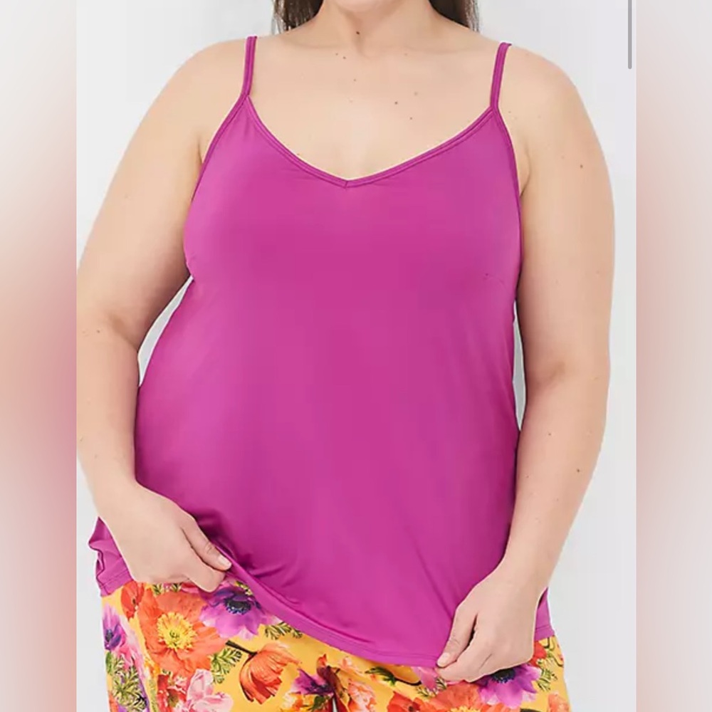 NWT Sleep By CACIQUE Dreamycool‎ Women’s Sz 18/20  Cami Tank Top Pink Babydoll